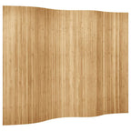 Biombo divisor de bambú natural ancho 250 cm alto 165 cm
