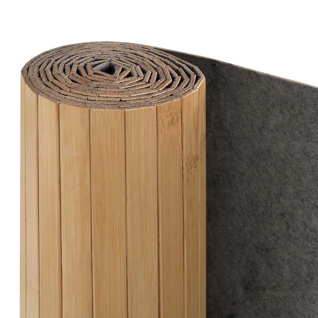 Biombo divisor de bambú natural ancho 250 cm alto 165 cm