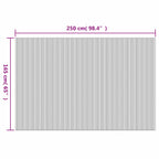 Biombo divisor de bambú natural ancho 250 cm alto 165 cm