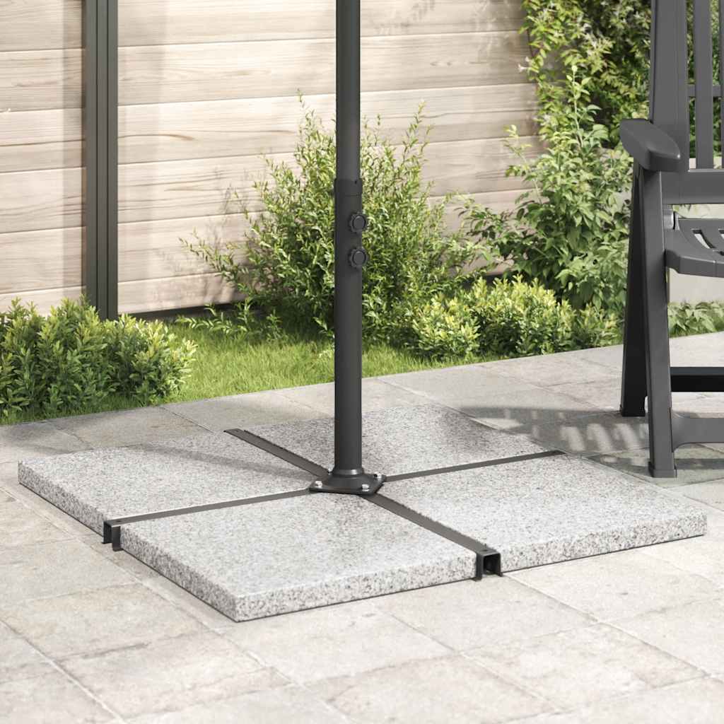 Base de peso de sombrilla de granito cuadrada gris 25 kg