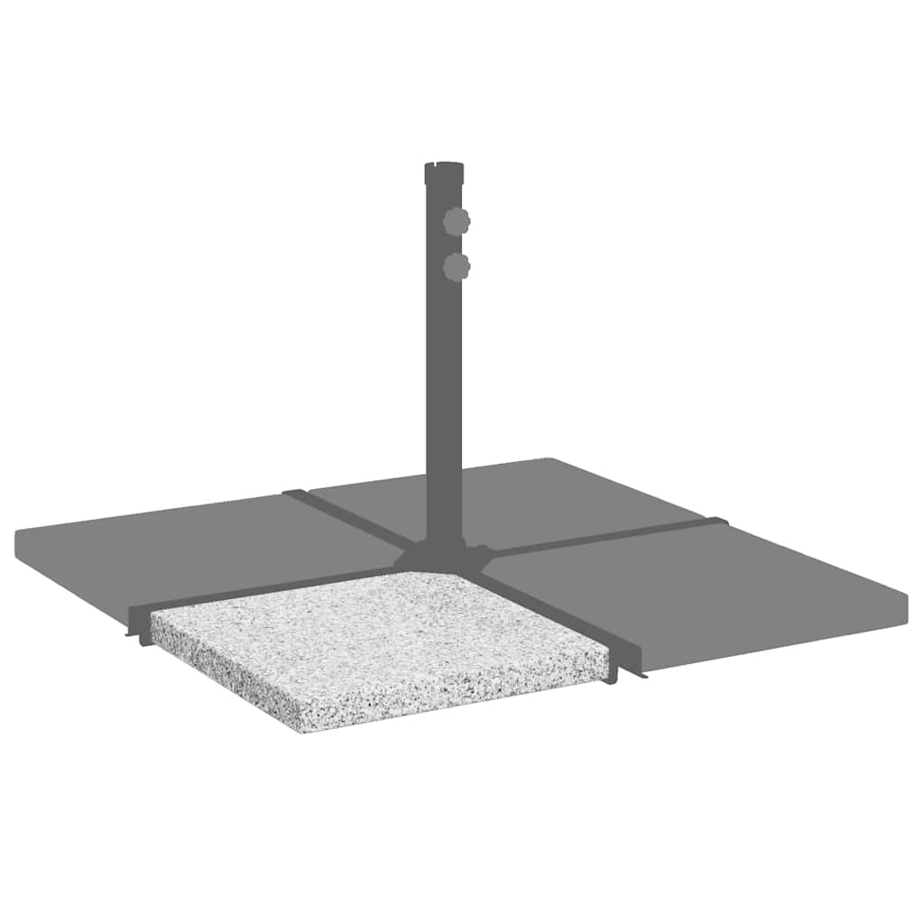 Base de peso de sombrilla de granito cuadrada gris 25 kg