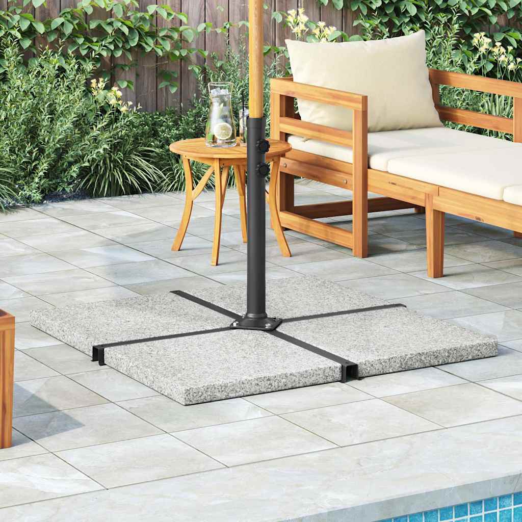Base de peso de sombrilla de granito cuadrada gris 25 kg