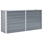 Arriate elevado de jardín acero galvanizado gris 160x40x77 cm