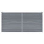 Arriate elevado de jardín acero galvanizado gris 160x40x77 cm
