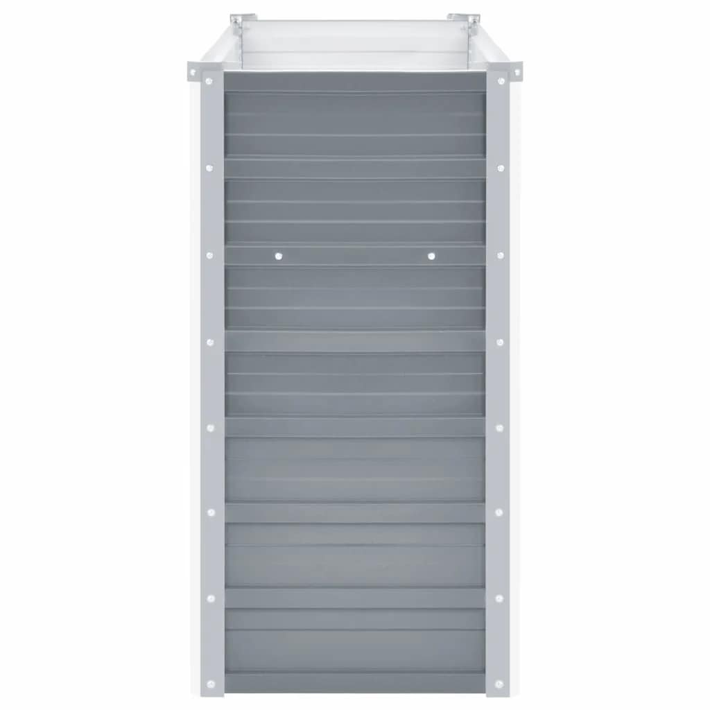 Arriate elevado de jardín acero galvanizado gris 160x40x77 cm