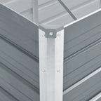 Arriate elevado de jardín acero galvanizado gris 160x40x77 cm