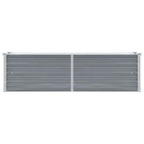 Arriate de jardín de acero galvanizado gris 160x40x45 cm