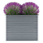 Floreira de aço galvanizado cinza antracite 100x40x77 cm