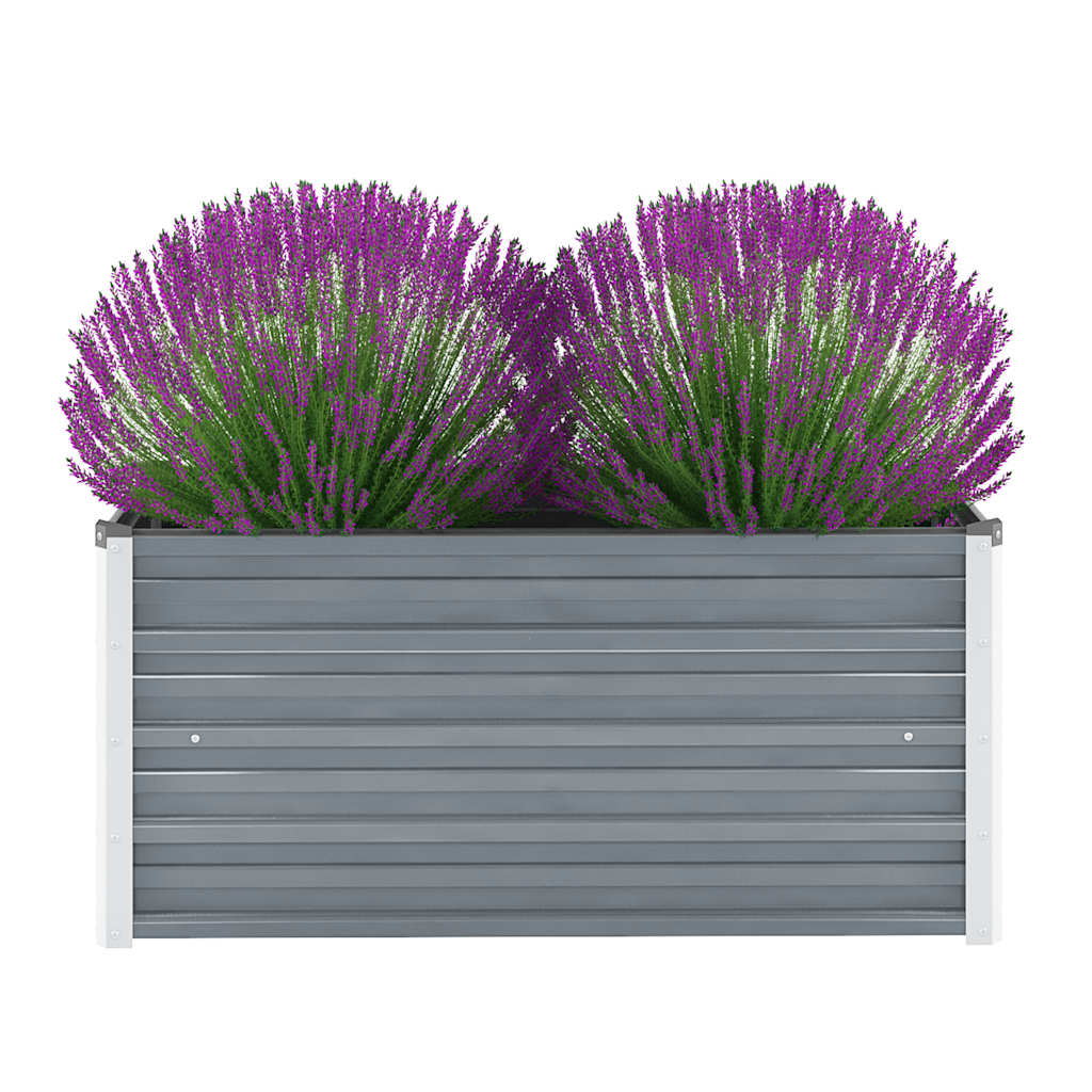 Arriate de acero galvanizado gris antracita 100x40x77 cm
