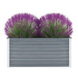 Floreira de aço galvanizado cinza antracite 100x40x77 cm