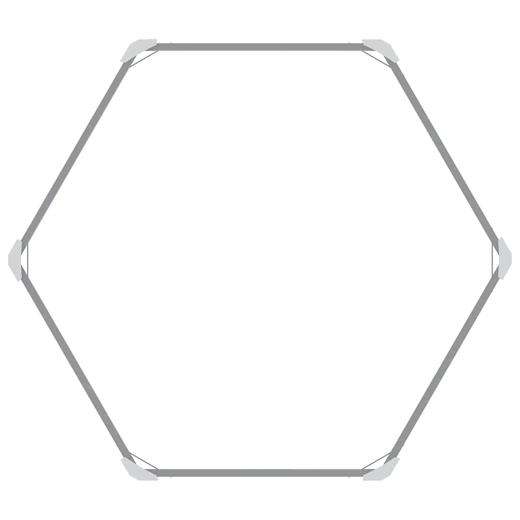 Arriate de jardín de acero galvanizado gris 129x129x77 cm