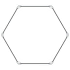 Arriate de jardín de acero galvanizado gris 129x129x77 cm