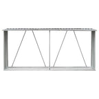 Casetilla para leña acero galvanizado gris 330x84x152 cm