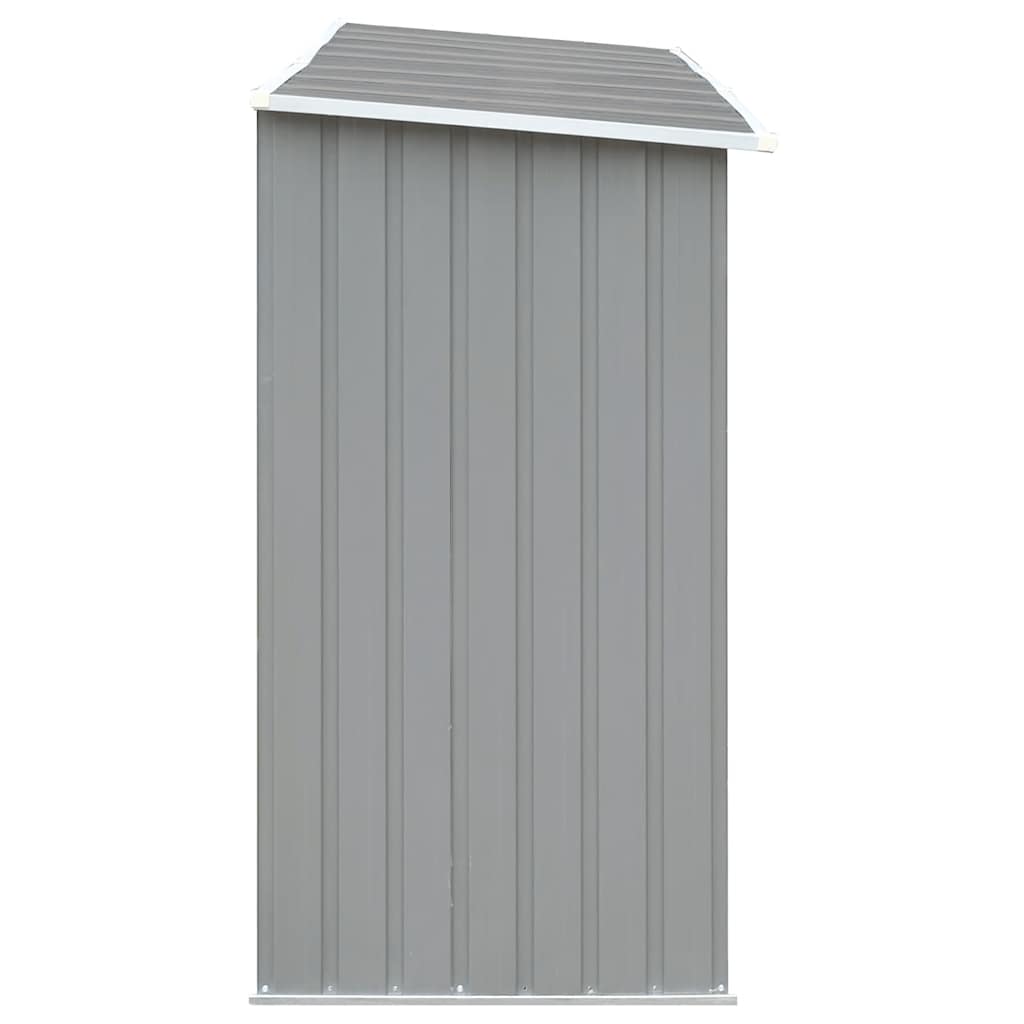 Casetilla para leña acero galvanizado gris 330x84x152 cm