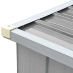 Casetilla para leña acero galvanizado gris 330x84x152 cm