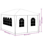 Carpa para celebraciones verde 3x4 m