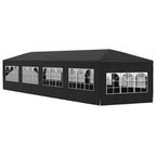 Carpa para fiestas gris antracita 3x12 m