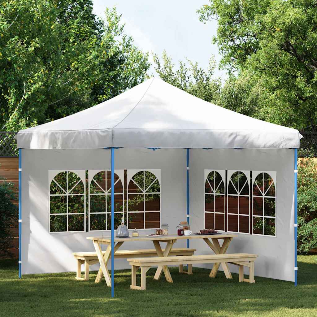 Paredes de carpa para fiestas con ventana 2 uds PE azul