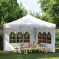 Party tent walls with window 2pcs PE blue