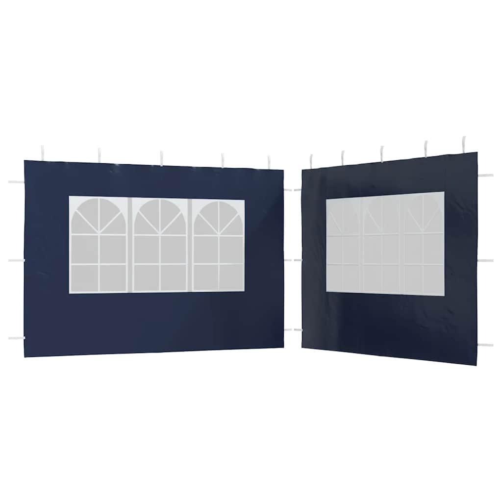 Paredes de carpa para fiestas con ventana 2 uds PE azul