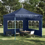 Paredes de carpa para fiestas con ventana 2 uds PE azul