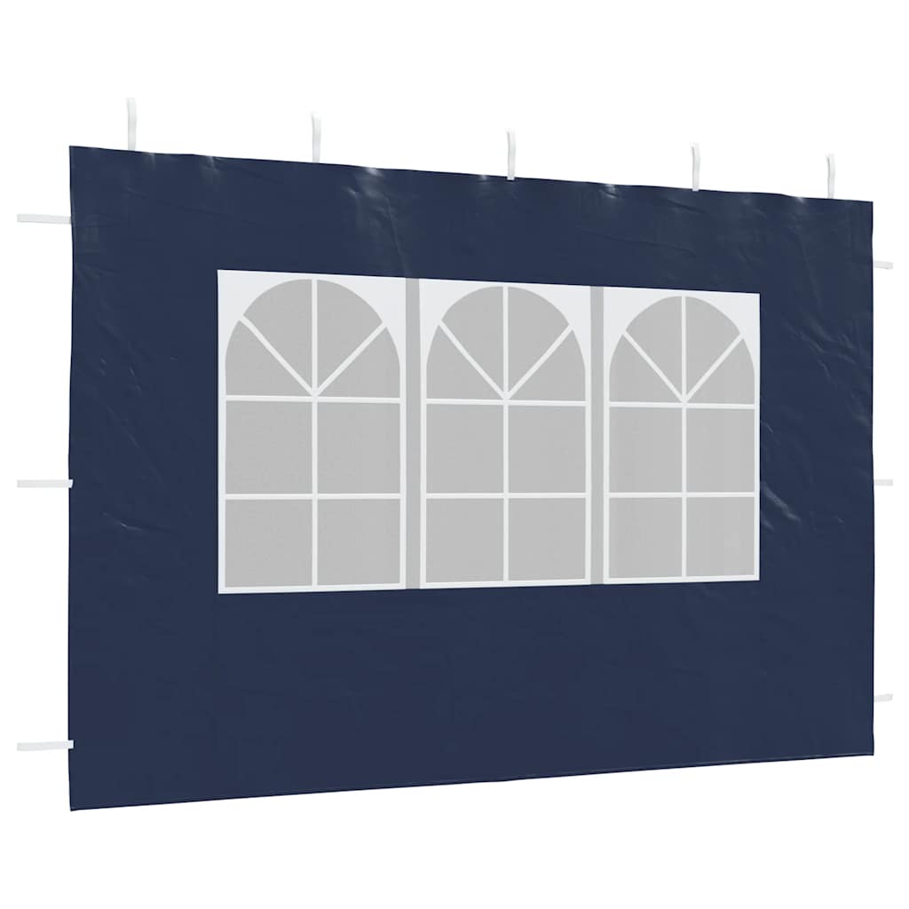Paredes de carpa para fiestas con ventana 2 uds PE azul