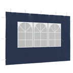 Paredes de carpa para fiestas con ventana 2 uds PE azul