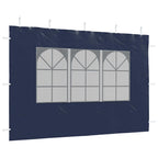 Paredes de carpa para fiestas con ventana 2 uds PE azul