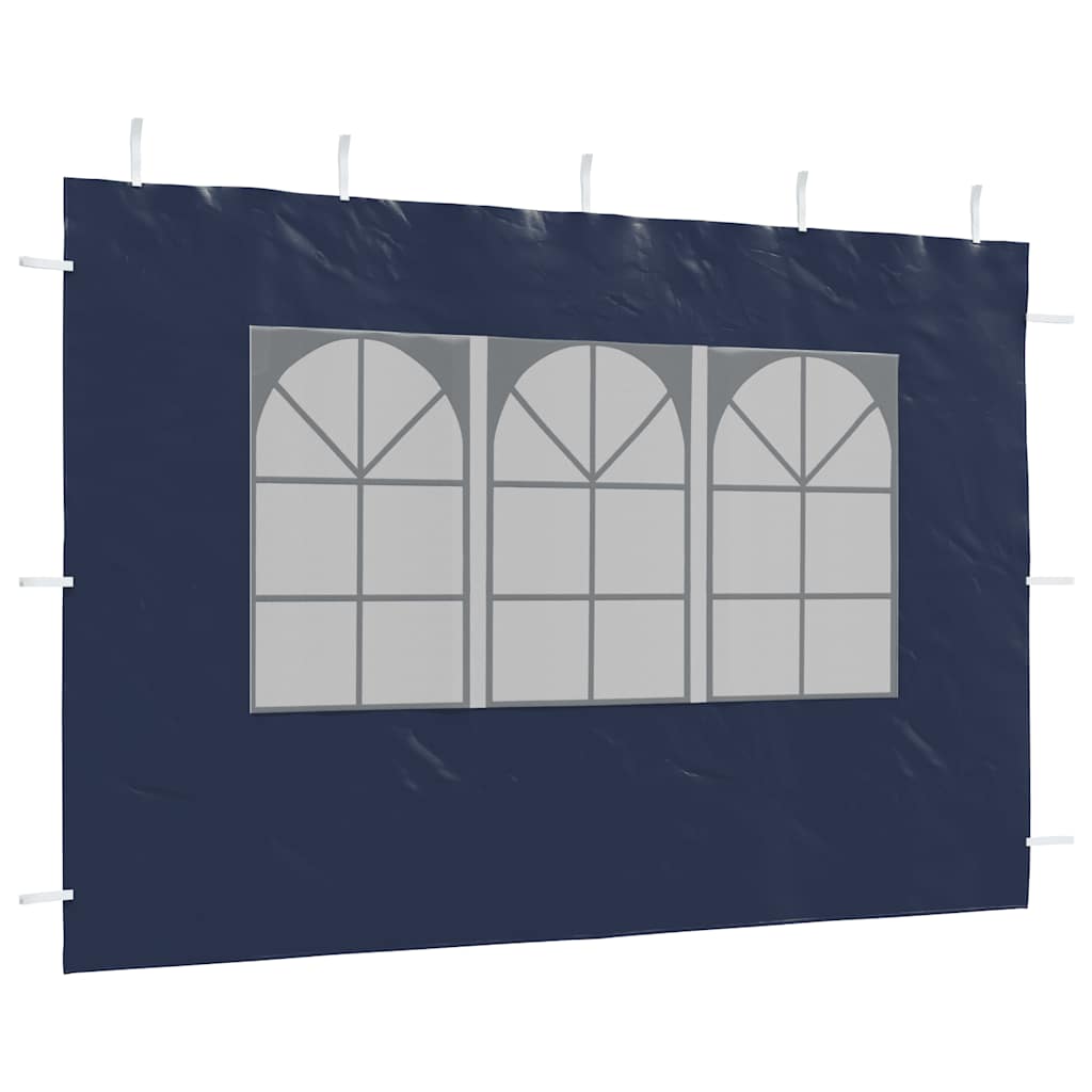 Paredes de carpa para fiestas con ventana 2 uds PE azul