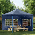 Paredes de carpa para fiestas con ventana 2 uds PE azul