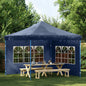 Party tent walls with window 2pcs PE blue