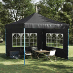 Pared lateral de carpa de fiesta con ventana 2 uds PE antracita