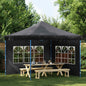 Party tent sidewall with window 2 pcs PE anthracite