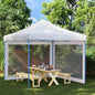 Party tent sidewall 2 pcs black and white mesh