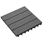 Tile de Decking Diseño 3D 11 pcs Gris 30 x 30 cm WPC