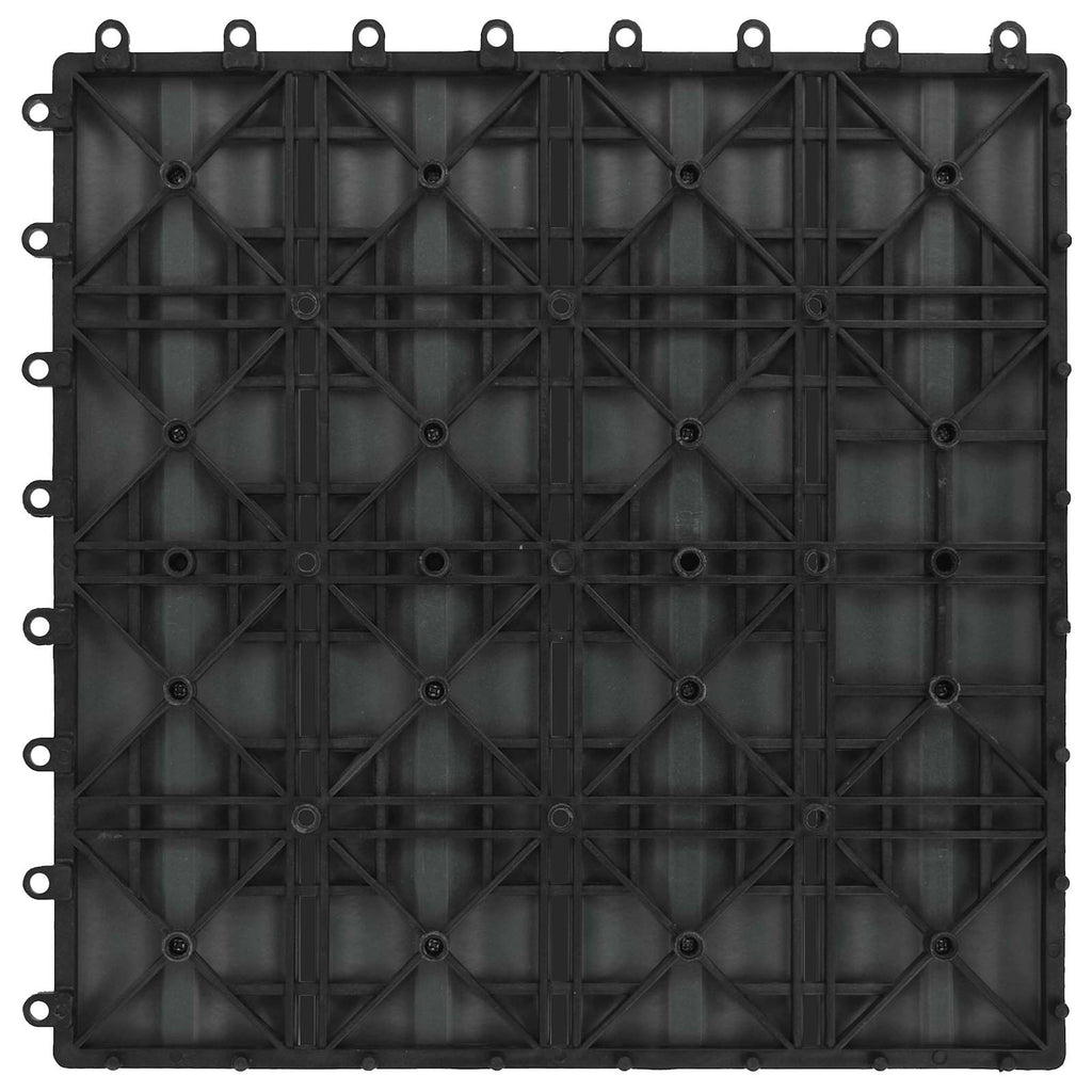 Tile de Decking Diseño 3D 11 pcs Gris 30 x 30 cm WPC