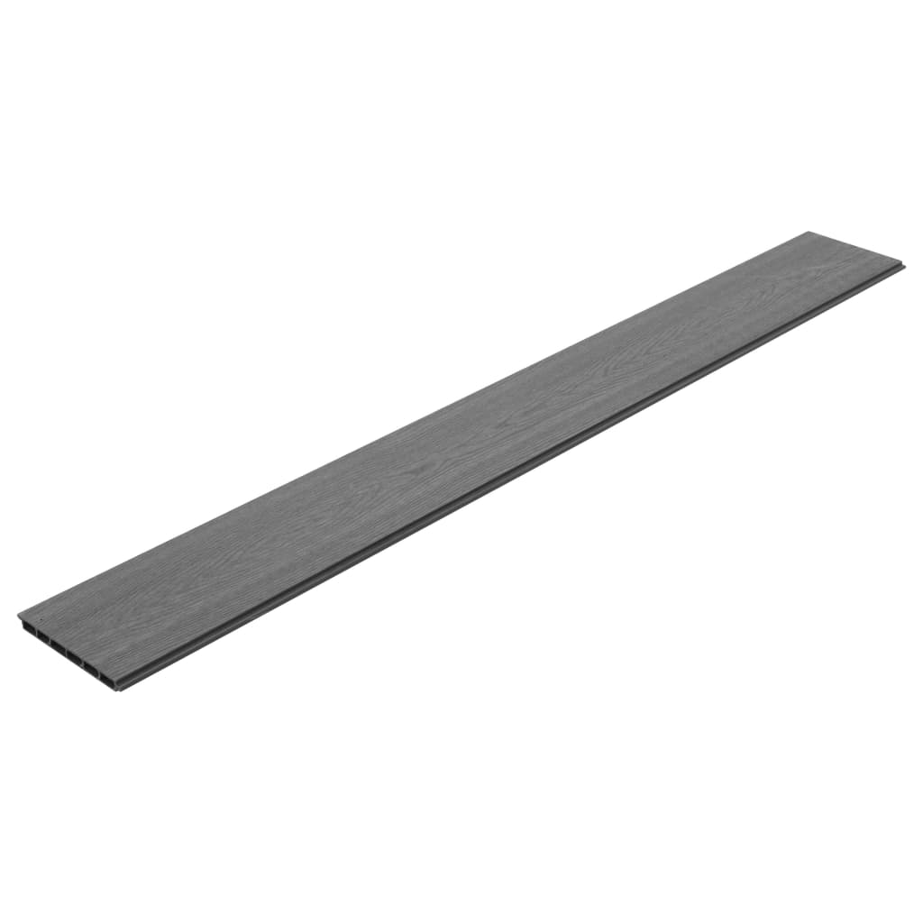 Tableros de valla de repuesto 9 uds WPC gris 170 cm
