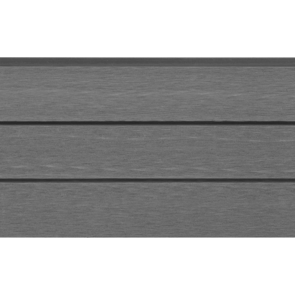 Tableros de valla de repuesto 9 uds WPC gris 170 cm