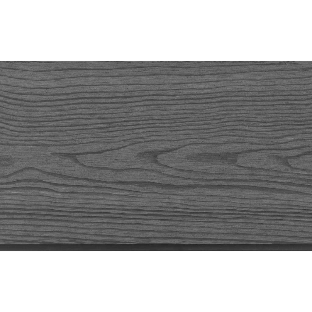 Tableros de valla de repuesto 9 uds WPC gris 170 cm