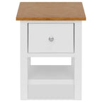 Mesita de noche de madera de roble maciza 36x30x47 cm