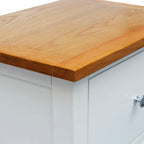 Mesita de noche de madera de roble maciza 36x30x47 cm