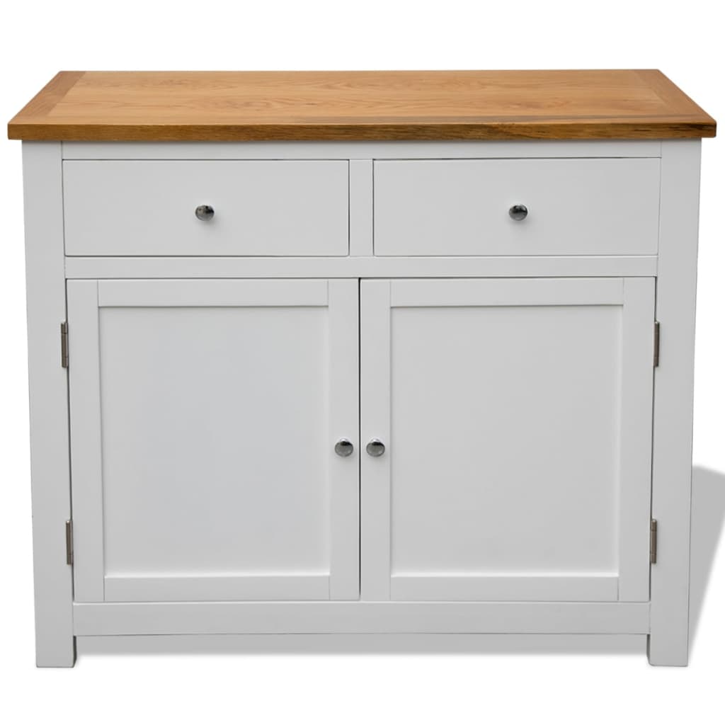 Aparador de madera de roble 90x33,5x83 cm