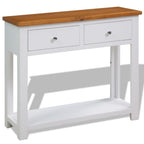 Mesa consola de madera de roble 83x30x73 cm