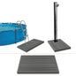 Shower solar floor panel for WPC pool ladder
