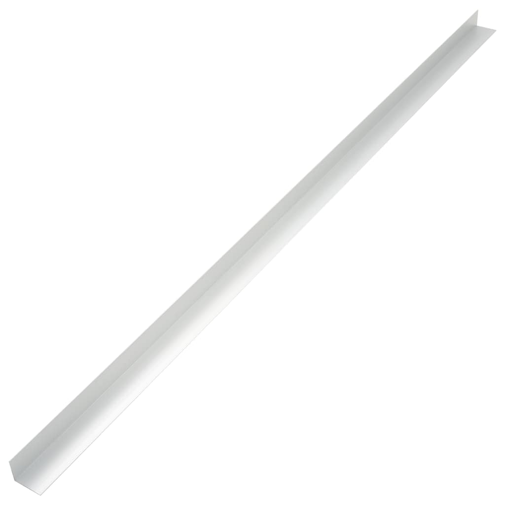 Moldura de ángulo de porche aluminio 5 unidades 170 cm plateado