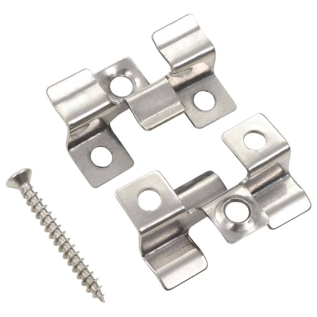 Clips de plataforma 100 uds y 200 tornillos de acero Inoxidable