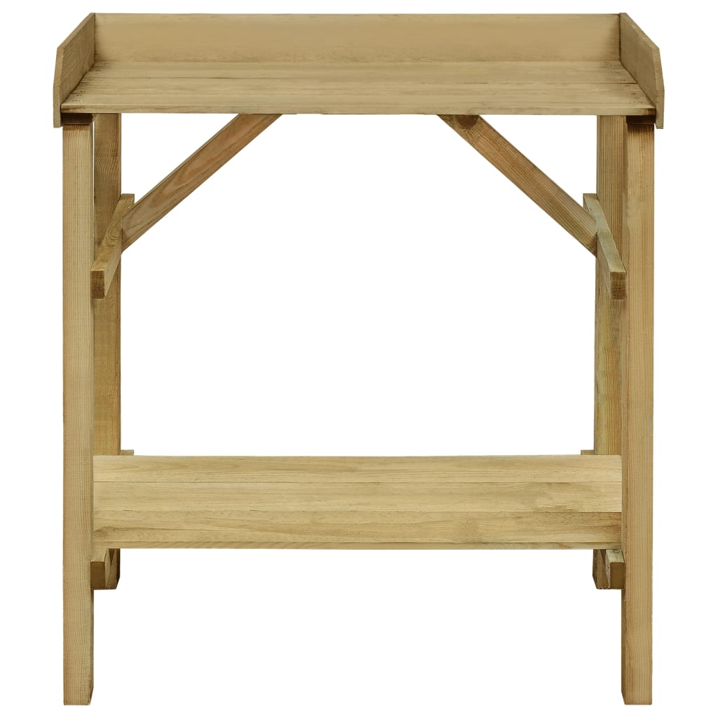 Mesa de jardinera madera de pino impregnada 75x40x90 cm