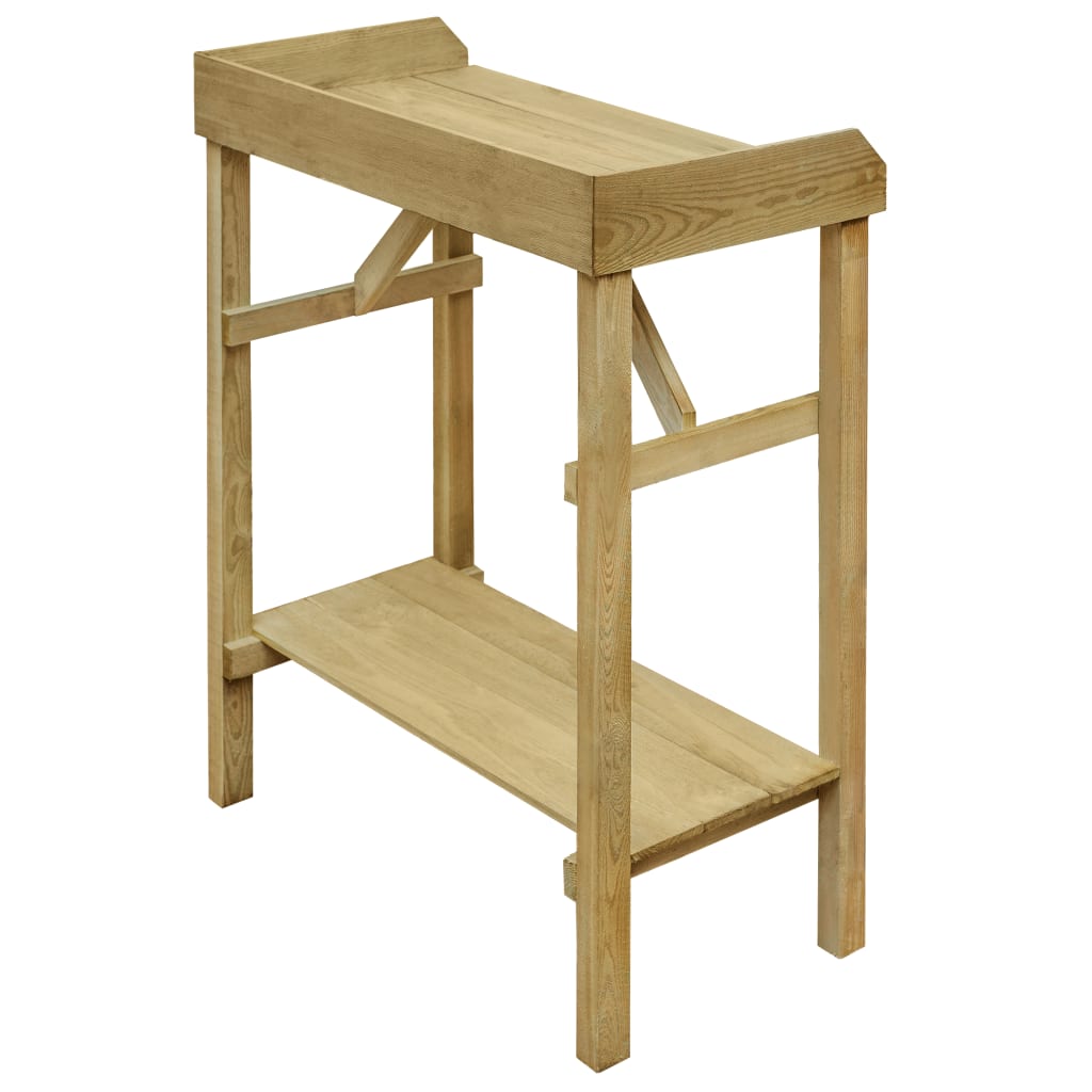 Mesa de jardinera madera de pino impregnada 75x40x90 cm