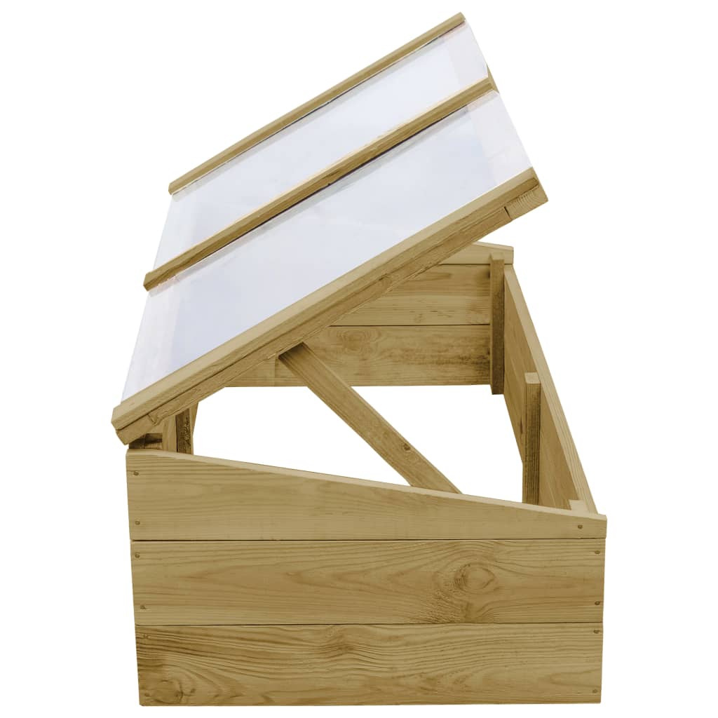 Invernadero de madera de pino impregnada 100x50x35 cm