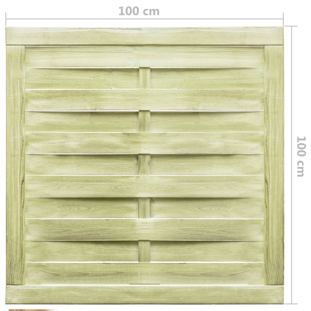 Puerta de jardín madera de pino impregnada verde 100x100 cm